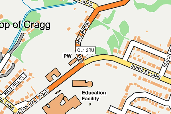 OL1 2RU map - OS OpenMap – Local (Ordnance Survey) OL1 2RU map - OS OpenMap – Local (Ordnance Survey)