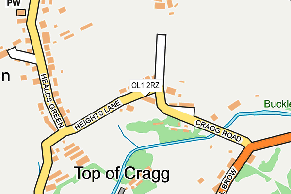 OL1 2RZ map - OS OpenMap – Local (Ordnance Survey) OL1 2RZ map - OS OpenMap – Local (Ordnance Survey)