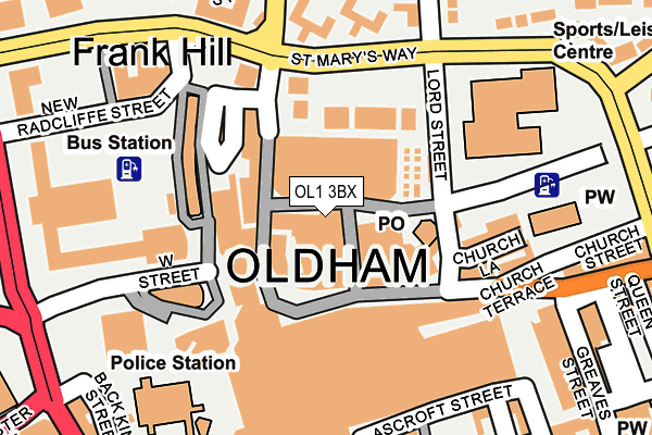 OL1 3BX map - OS OpenMap – Local (Ordnance Survey) OL1 3BX map - OS OpenMap – Local (Ordnance Survey)