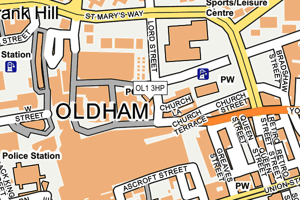 OL1 3HP map - OS OpenMap – Local (Ordnance Survey) OL1 3HP map - OS OpenMap – Local (Ordnance Survey)