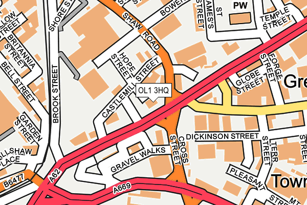 OL1 3HQ map - OS OpenMap – Local (Ordnance Survey) OL1 3HQ map - OS OpenMap – Local (Ordnance Survey)