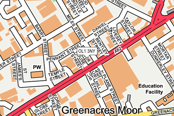 OL1 3NY map - OS OpenMap – Local (Ordnance Survey) OL1 3NY map - OS OpenMap – Local (Ordnance Survey)
