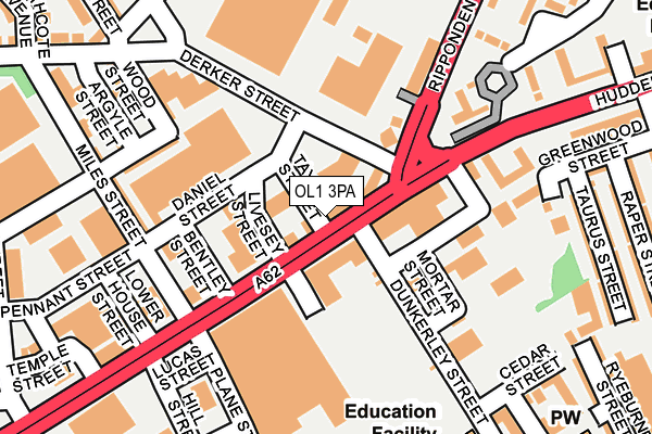 OL1 3PA map - OS OpenMap – Local (Ordnance Survey) OL1 3PA map - OS OpenMap – Local (Ordnance Survey)
