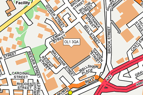 OL1 3QA map - OS OpenMap – Local (Ordnance Survey) OL1 3QA map - OS OpenMap – Local (Ordnance Survey)