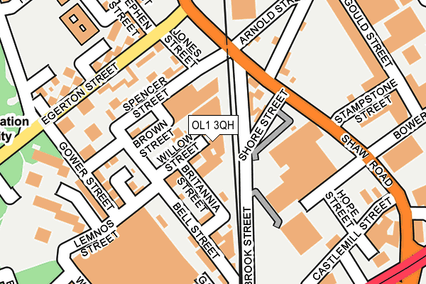 OL1 3QH map - OS OpenMap – Local (Ordnance Survey) OL1 3QH map - OS OpenMap – Local (Ordnance Survey)