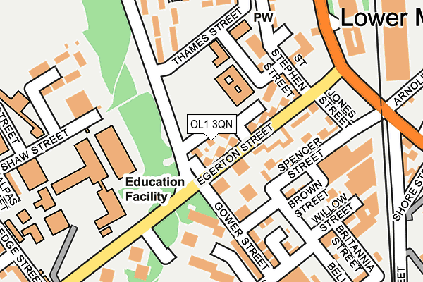 OL1 3QN map - OS OpenMap – Local (Ordnance Survey) OL1 3QN map - OS OpenMap – Local (Ordnance Survey)
