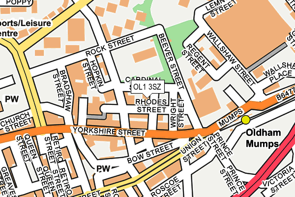OL1 3SZ map - OS OpenMap – Local (Ordnance Survey) OL1 3SZ map - OS OpenMap – Local (Ordnance Survey)