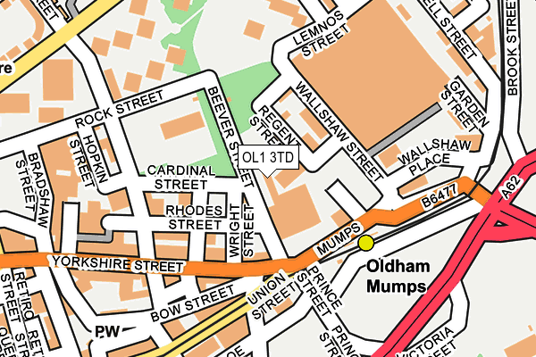OL1 3TD map - OS OpenMap – Local (Ordnance Survey) OL1 3TD map - OS OpenMap – Local (Ordnance Survey)
