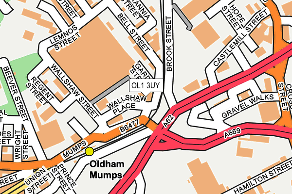 OL1 3UY map - OS OpenMap – Local (Ordnance Survey) OL1 3UY map - OS OpenMap – Local (Ordnance Survey)