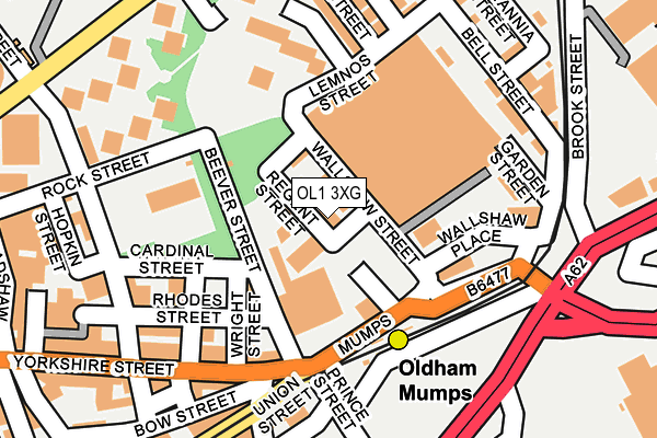 OL1 3XG map - OS OpenMap – Local (Ordnance Survey) OL1 3XG map - OS OpenMap – Local (Ordnance Survey)