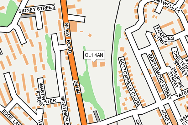 OL1 4AN map - OS OpenMap – Local (Ordnance Survey) OL1 4AN map - OS OpenMap – Local (Ordnance Survey)