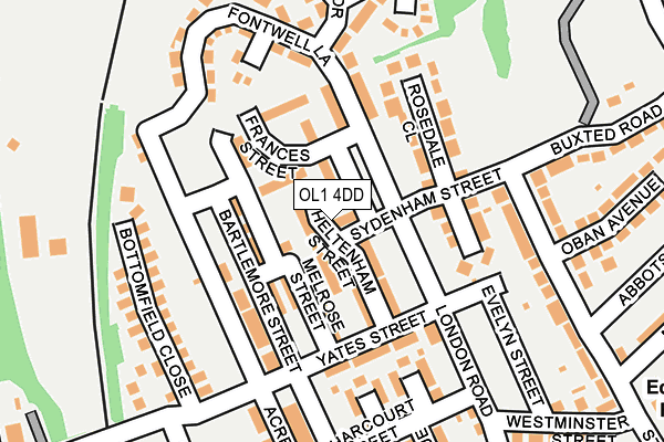OL1 4DD map - OS OpenMap – Local (Ordnance Survey) OL1 4DD map - OS OpenMap – Local (Ordnance Survey)