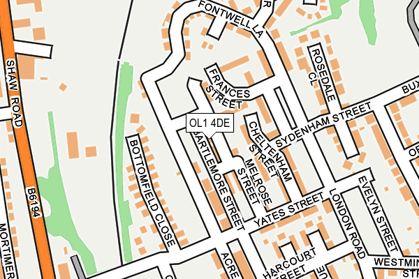 OL1 4DE map - OS OpenMap – Local (Ordnance Survey) OL1 4DE map - OS OpenMap – Local (Ordnance Survey)