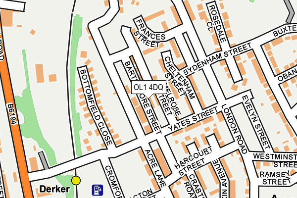 OL1 4DQ map - OS OpenMap – Local (Ordnance Survey) OL1 4DQ map - OS OpenMap – Local (Ordnance Survey)