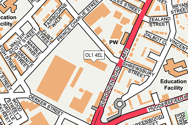 OL1 4EL map - OS OpenMap – Local (Ordnance Survey) OL1 4EL map - OS OpenMap – Local (Ordnance Survey)