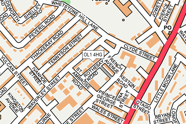 OL1 4HG map - OS OpenMap – Local (Ordnance Survey) OL1 4HG map - OS OpenMap – Local (Ordnance Survey)
