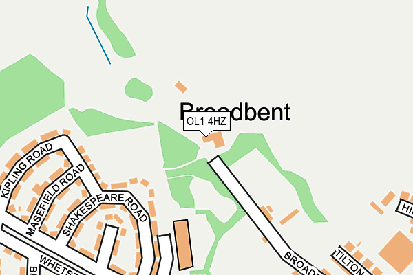 OL1 4HZ map - OS OpenMap – Local (Ordnance Survey) OL1 4HZ map - OS OpenMap – Local (Ordnance Survey)