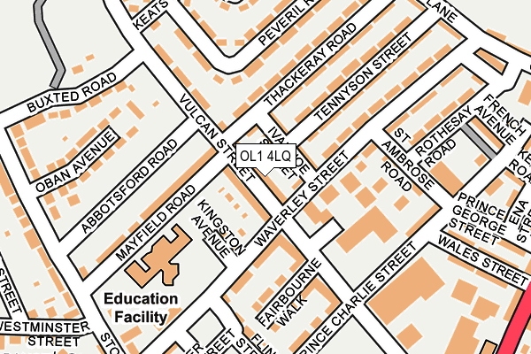OL1 4LQ map - OS OpenMap – Local (Ordnance Survey) OL1 4LQ map - OS OpenMap – Local (Ordnance Survey)