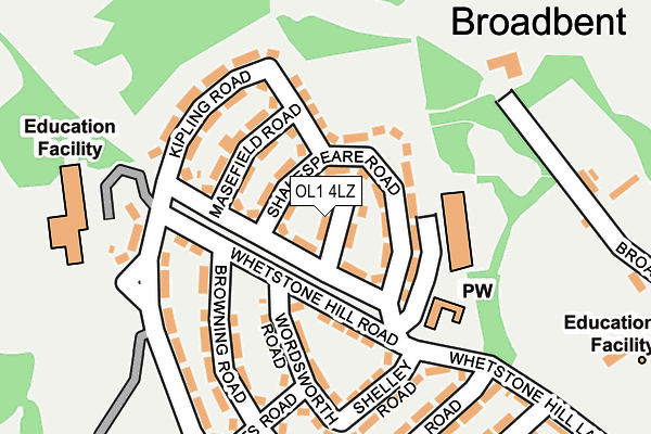 OL1 4LZ map - OS OpenMap – Local (Ordnance Survey) OL1 4LZ map - OS OpenMap – Local (Ordnance Survey)