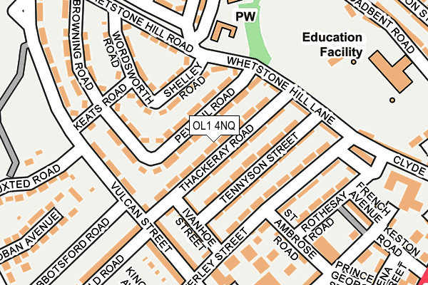 OL1 4NQ map - OS OpenMap – Local (Ordnance Survey) OL1 4NQ map - OS OpenMap – Local (Ordnance Survey)