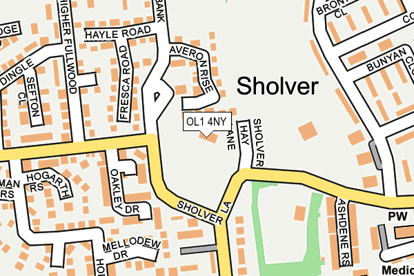 OL1 4NY map - OS OpenMap – Local (Ordnance Survey) OL1 4NY map - OS OpenMap – Local (Ordnance Survey)