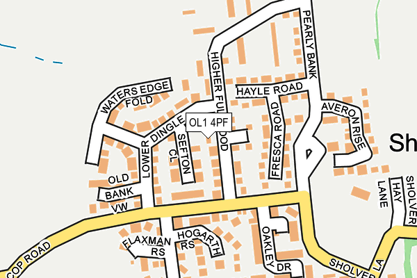 OL1 4PF map - OS OpenMap – Local (Ordnance Survey) OL1 4PF map - OS OpenMap – Local (Ordnance Survey)