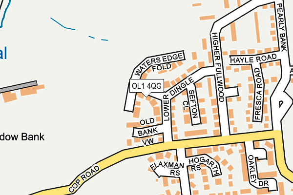 OL1 4QG map - OS OpenMap – Local (Ordnance Survey) OL1 4QG map - OS OpenMap – Local (Ordnance Survey)
