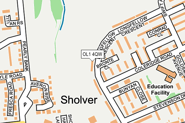 OL1 4QW map - OS OpenMap – Local (Ordnance Survey) OL1 4QW map - OS OpenMap – Local (Ordnance Survey)