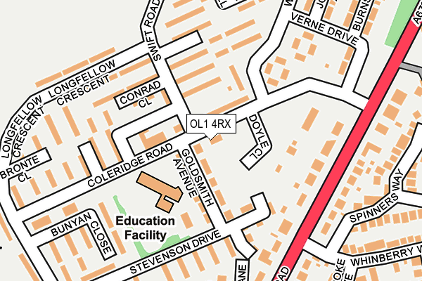 OL1 4RX map - OS OpenMap – Local (Ordnance Survey) OL1 4RX map - OS OpenMap – Local (Ordnance Survey)