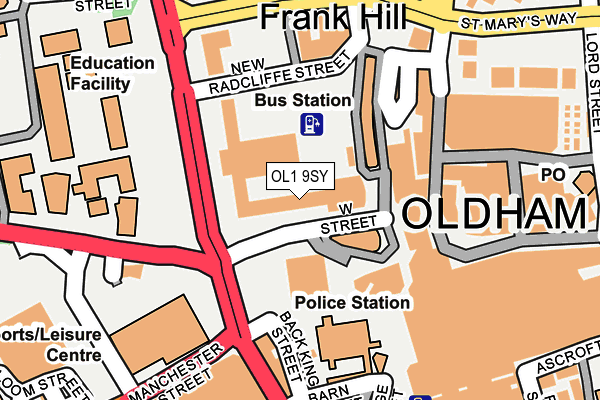 OL1 9SY map - OS OpenMap – Local (Ordnance Survey) OL1 9SY map - OS OpenMap – Local (Ordnance Survey)