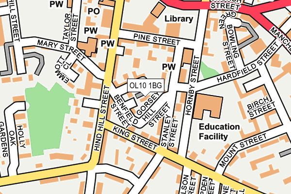 OL10 1BG map - OS OpenMap – Local (Ordnance Survey) OL10 1BG map - OS OpenMap – Local (Ordnance Survey)