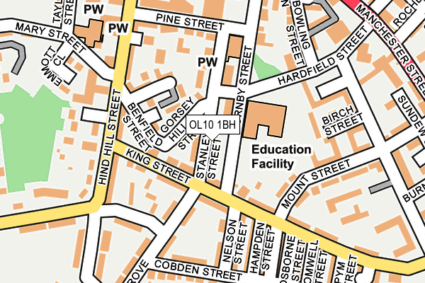 OL10 1BH map - OS OpenMap – Local (Ordnance Survey) OL10 1BH map - OS OpenMap – Local (Ordnance Survey)