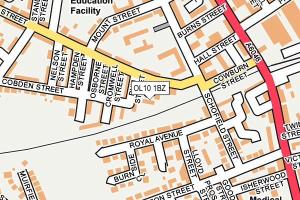 OL10 1BZ map - OS OpenMap – Local (Ordnance Survey) OL10 1BZ map - OS OpenMap – Local (Ordnance Survey)