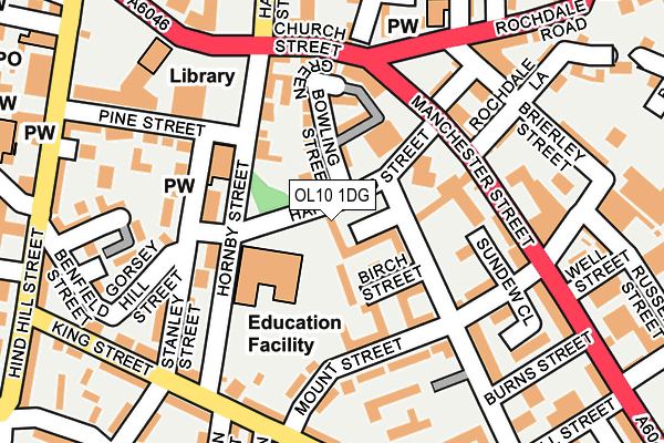 OL10 1DG map - OS OpenMap – Local (Ordnance Survey) OL10 1DG map - OS OpenMap – Local (Ordnance Survey)