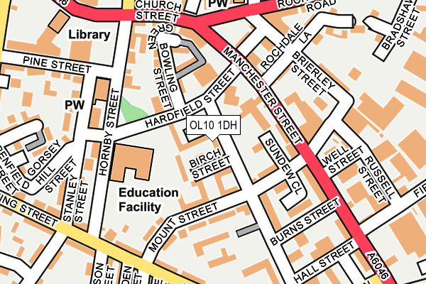 OL10 1DH map - OS OpenMap – Local (Ordnance Survey) OL10 1DH map - OS OpenMap – Local (Ordnance Survey)