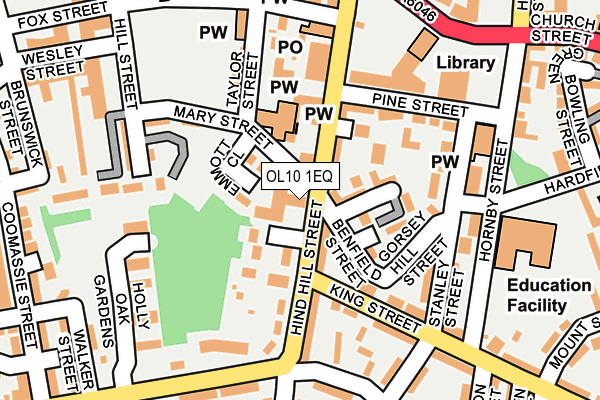 OL10 1EQ map - OS OpenMap – Local (Ordnance Survey) OL10 1EQ map - OS OpenMap – Local (Ordnance Survey)