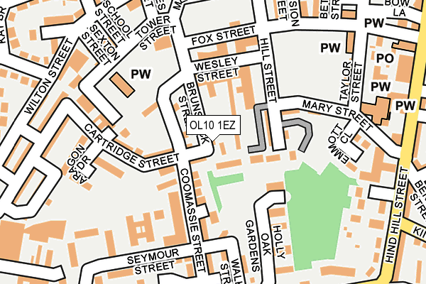 OL10 1EZ map - OS OpenMap – Local (Ordnance Survey) OL10 1EZ map - OS OpenMap – Local (Ordnance Survey)