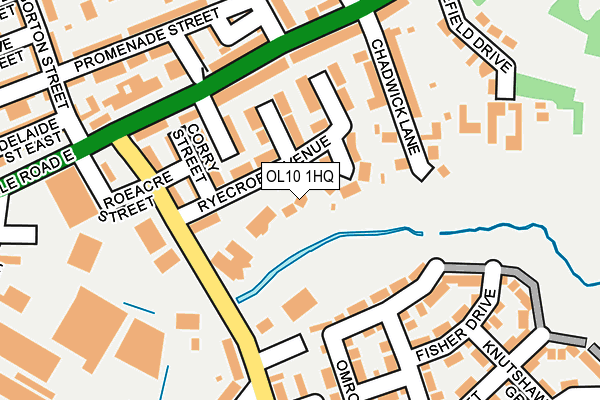 OL10 1HQ map - OS OpenMap – Local (Ordnance Survey) OL10 1HQ map - OS OpenMap – Local (Ordnance Survey)