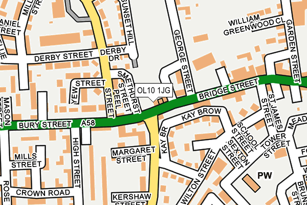 OL10 1JG map - OS OpenMap – Local (Ordnance Survey) OL10 1JG map - OS OpenMap – Local (Ordnance Survey)