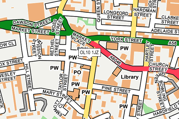 OL10 1JZ map - OS OpenMap – Local (Ordnance Survey) OL10 1JZ map - OS OpenMap – Local (Ordnance Survey)