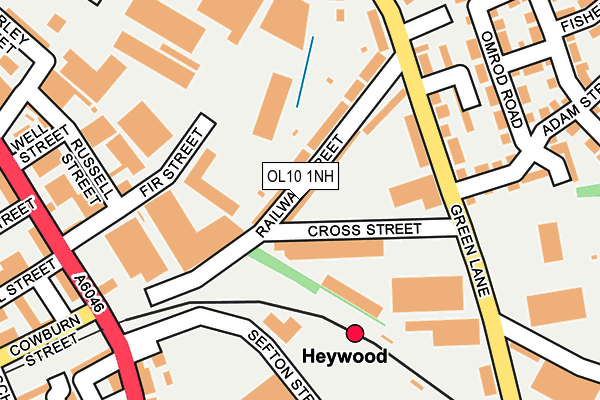 OL10 1NH map - OS OpenMap – Local (Ordnance Survey) OL10 1NH map - OS OpenMap – Local (Ordnance Survey)