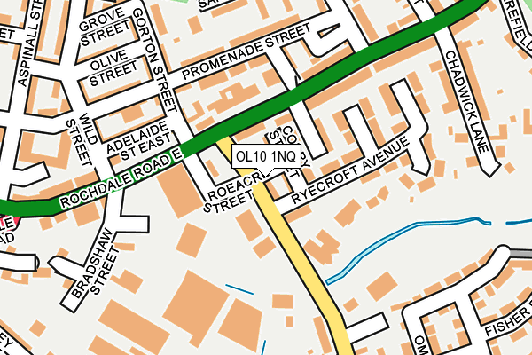 OL10 1NQ map - OS OpenMap – Local (Ordnance Survey) OL10 1NQ map - OS OpenMap – Local (Ordnance Survey)