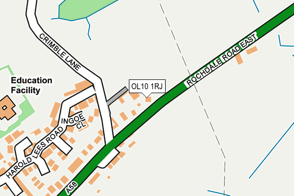 OL10 1RJ map - OS OpenMap – Local (Ordnance Survey) OL10 1RJ map - OS OpenMap – Local (Ordnance Survey)