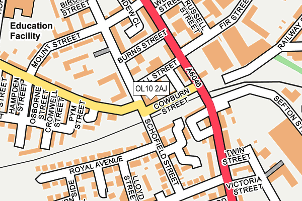 OL10 2AJ map - OS OpenMap – Local (Ordnance Survey) OL10 2AJ map - OS OpenMap – Local (Ordnance Survey)
