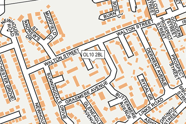 OL10 2BL map - OS OpenMap – Local (Ordnance Survey) OL10 2BL map - OS OpenMap – Local (Ordnance Survey)