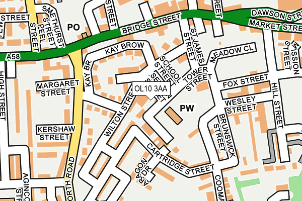 OL10 3AA map - OS OpenMap – Local (Ordnance Survey) OL10 3AA map - OS OpenMap – Local (Ordnance Survey)