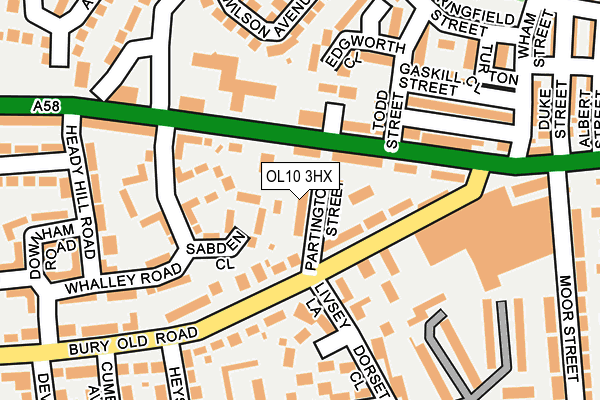 OL10 3HX map - OS OpenMap – Local (Ordnance Survey) OL10 3HX map - OS OpenMap – Local (Ordnance Survey)