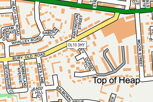 OL10 3HY map - OS OpenMap – Local (Ordnance Survey) OL10 3HY map - OS OpenMap – Local (Ordnance Survey)