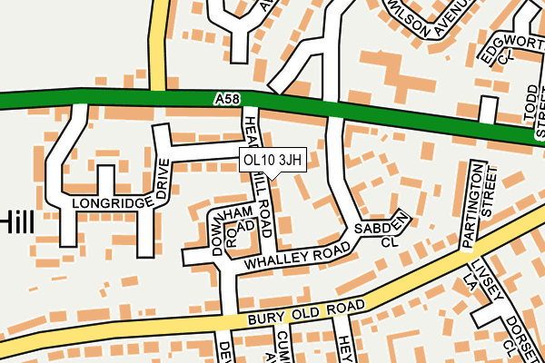 OL10 3JH map - OS OpenMap – Local (Ordnance Survey) OL10 3JH map - OS OpenMap – Local (Ordnance Survey)