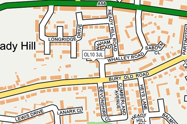 OL10 3JL map - OS OpenMap – Local (Ordnance Survey) OL10 3JL map - OS OpenMap – Local (Ordnance Survey)